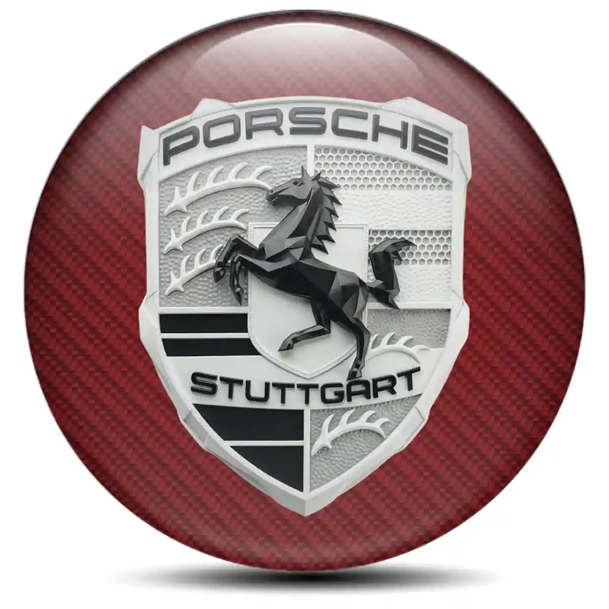 Porsche Wheel Emblem Self-Adhesive Signature Grade