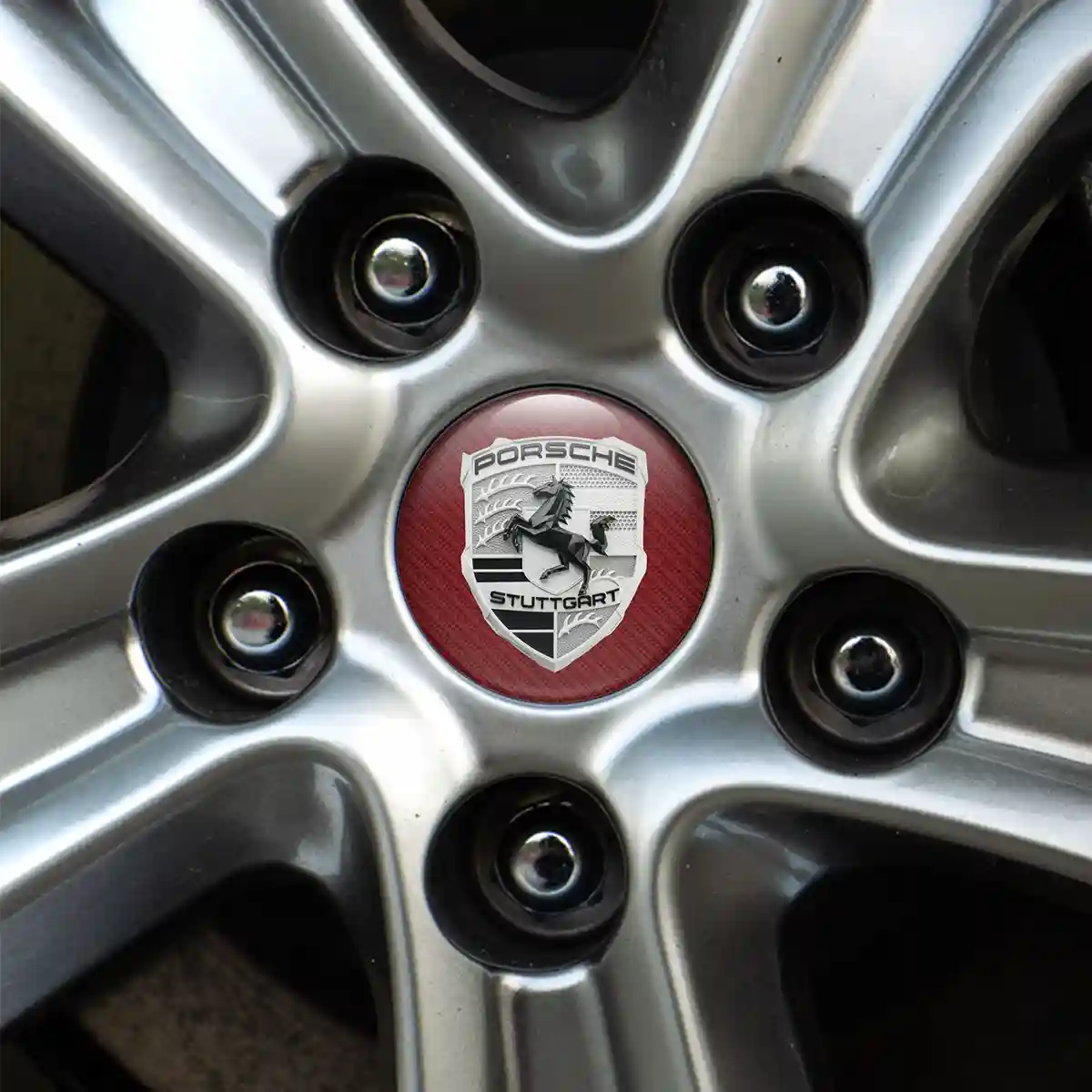Porsche Wheel Emblem Self-Adhesive Signature Grade