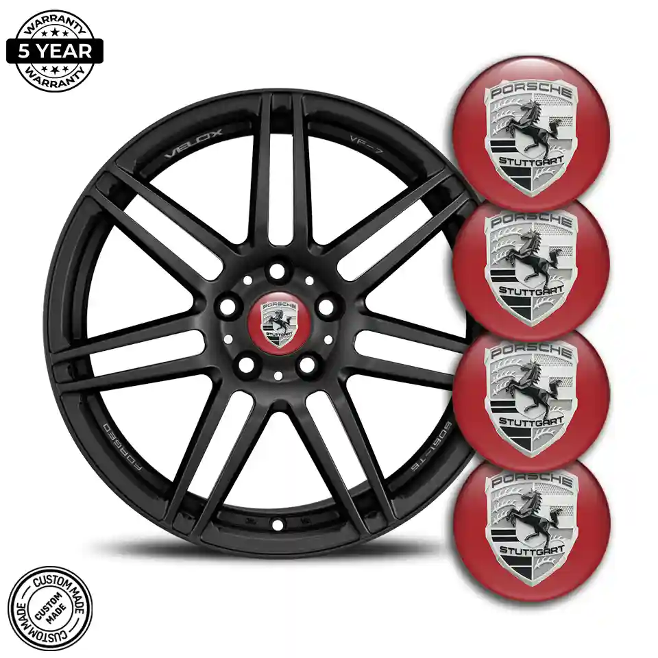 Porsche Wheel Emblem Self-Adhesive Superior Craft