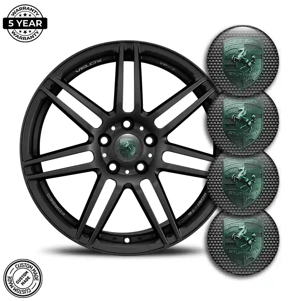 Porsche Wheel Emblems Elite Finish