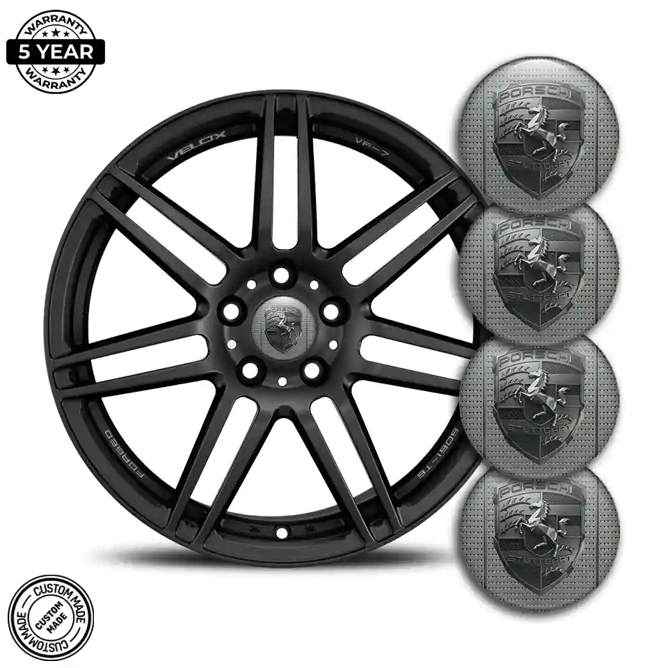 Porsche Wheel Emblems Premium Dome