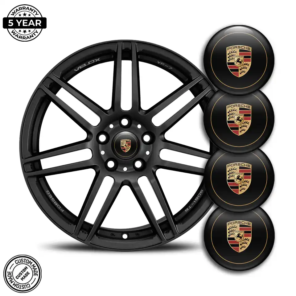 Porsche Wheel Emblems Premium Quality