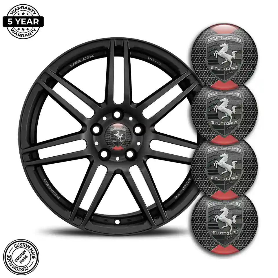 Porsche Wheel Emblems Sport Tuning