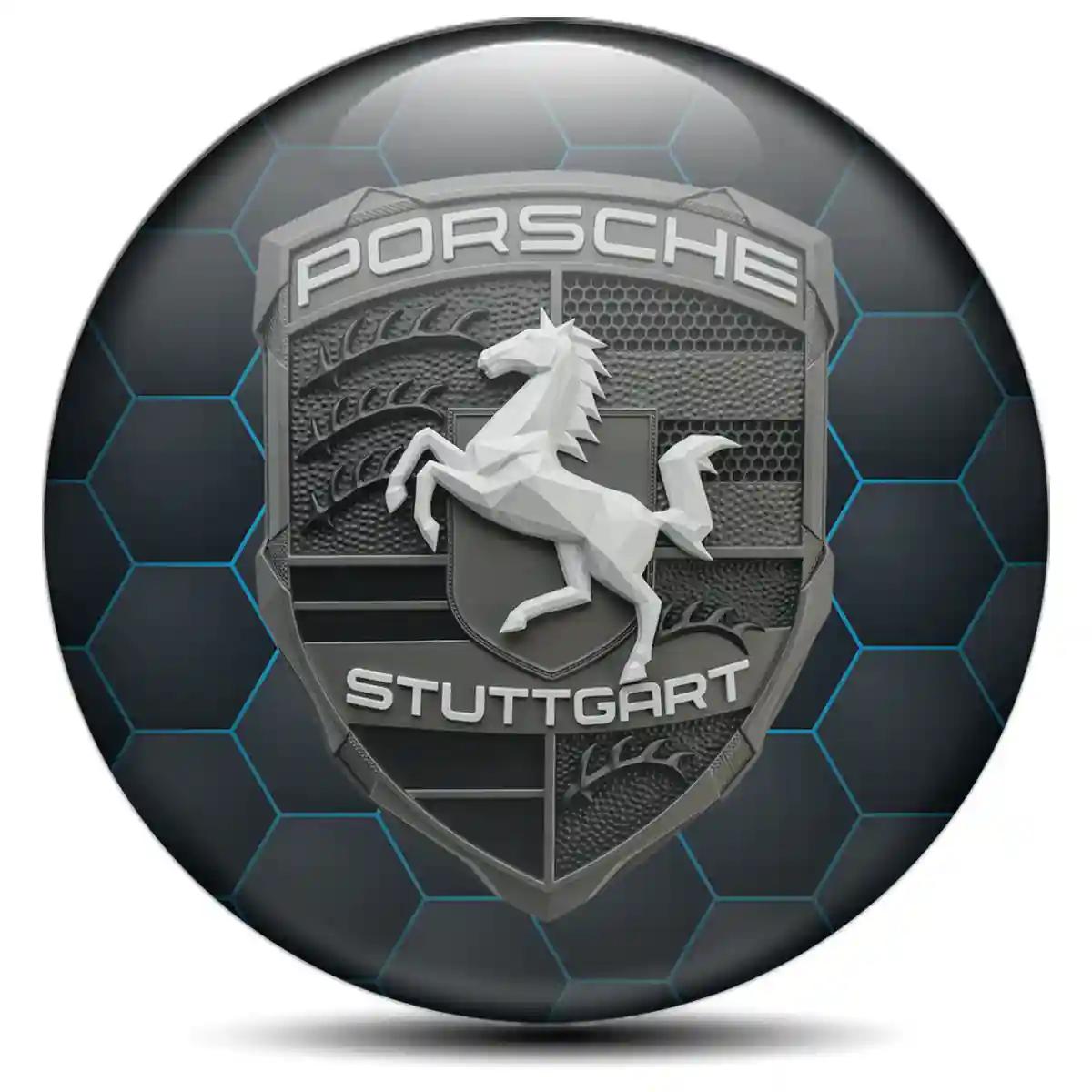 Porsche Wheel Emblems Street Tuning