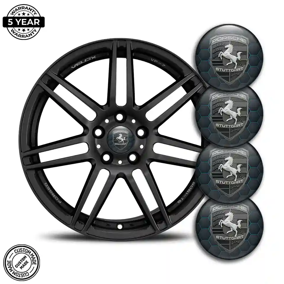 Porsche Wheel Emblems Street Tuning