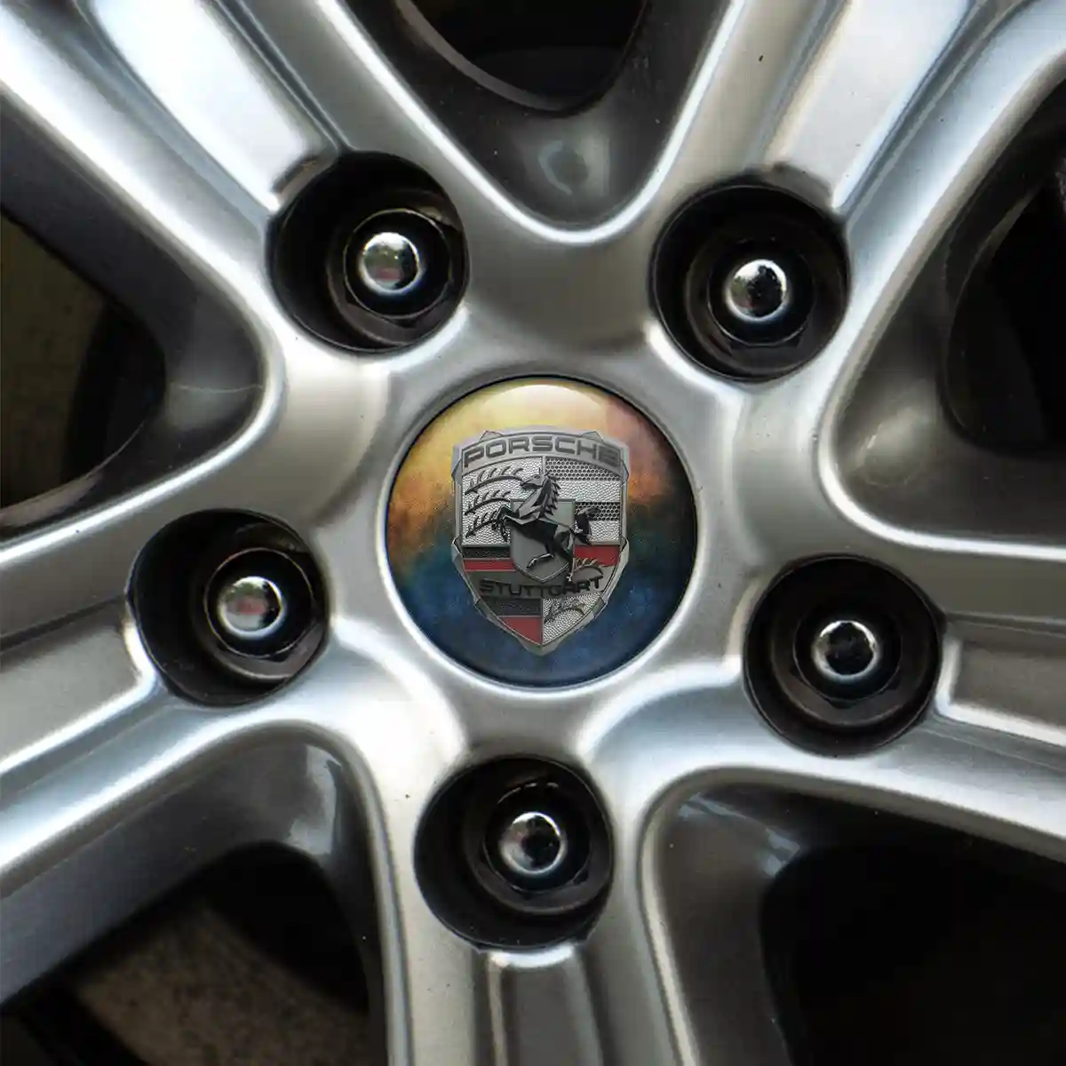 Porsche Wheel Emblems Vortex Series