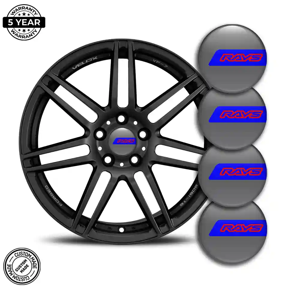 RAYS Badge Emblems Center Cap Self-Adhesive Sleek Style
