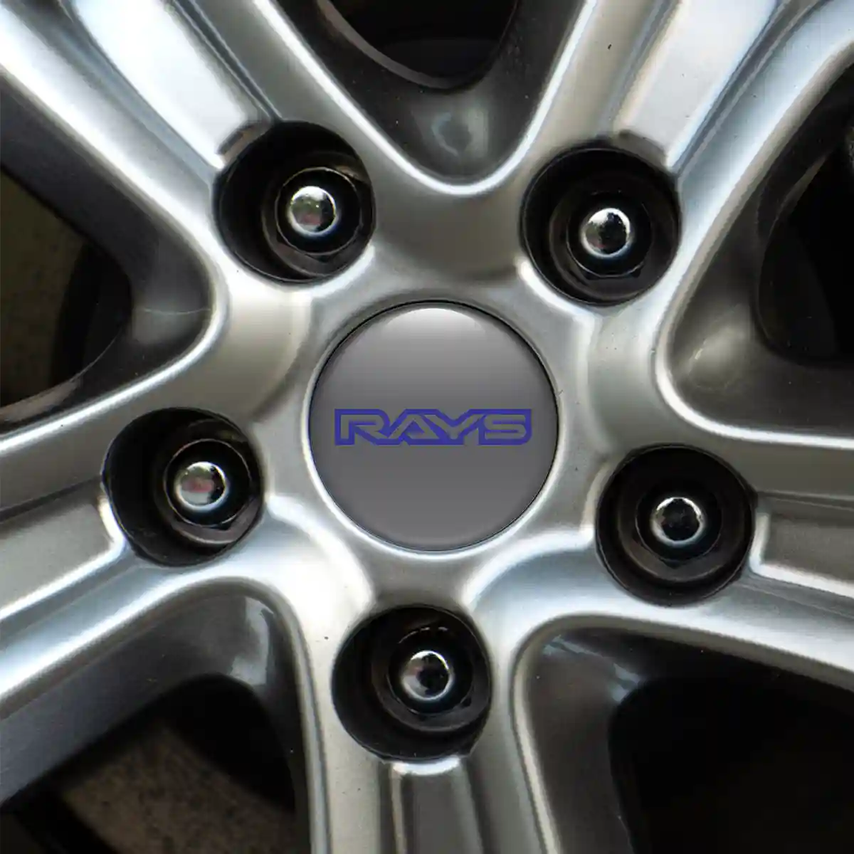 RAYS Emblem Badge Self-Adhesive Sleek Style