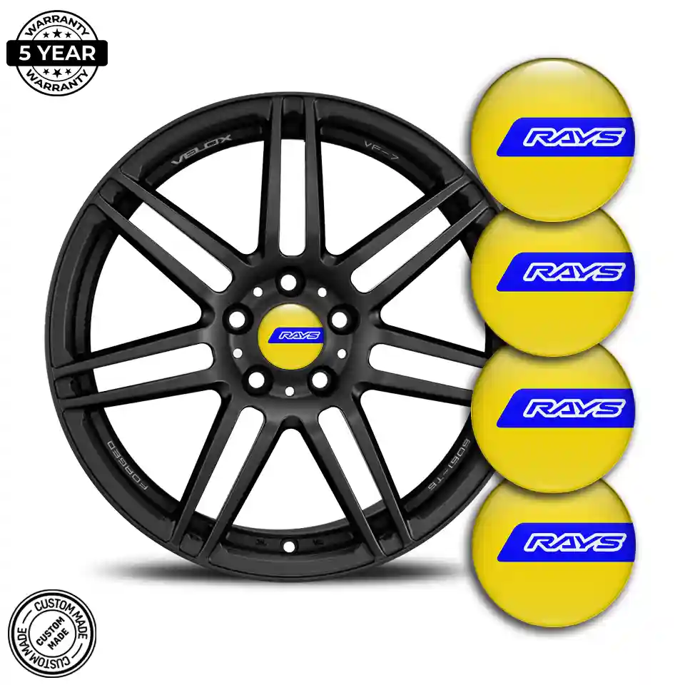 RAYS Emblem Wheel Center Caps Refined Design
