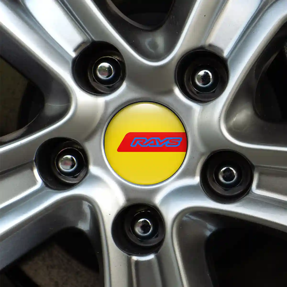 RAYS Logo Emblem Self-Adhesive Sleek Style