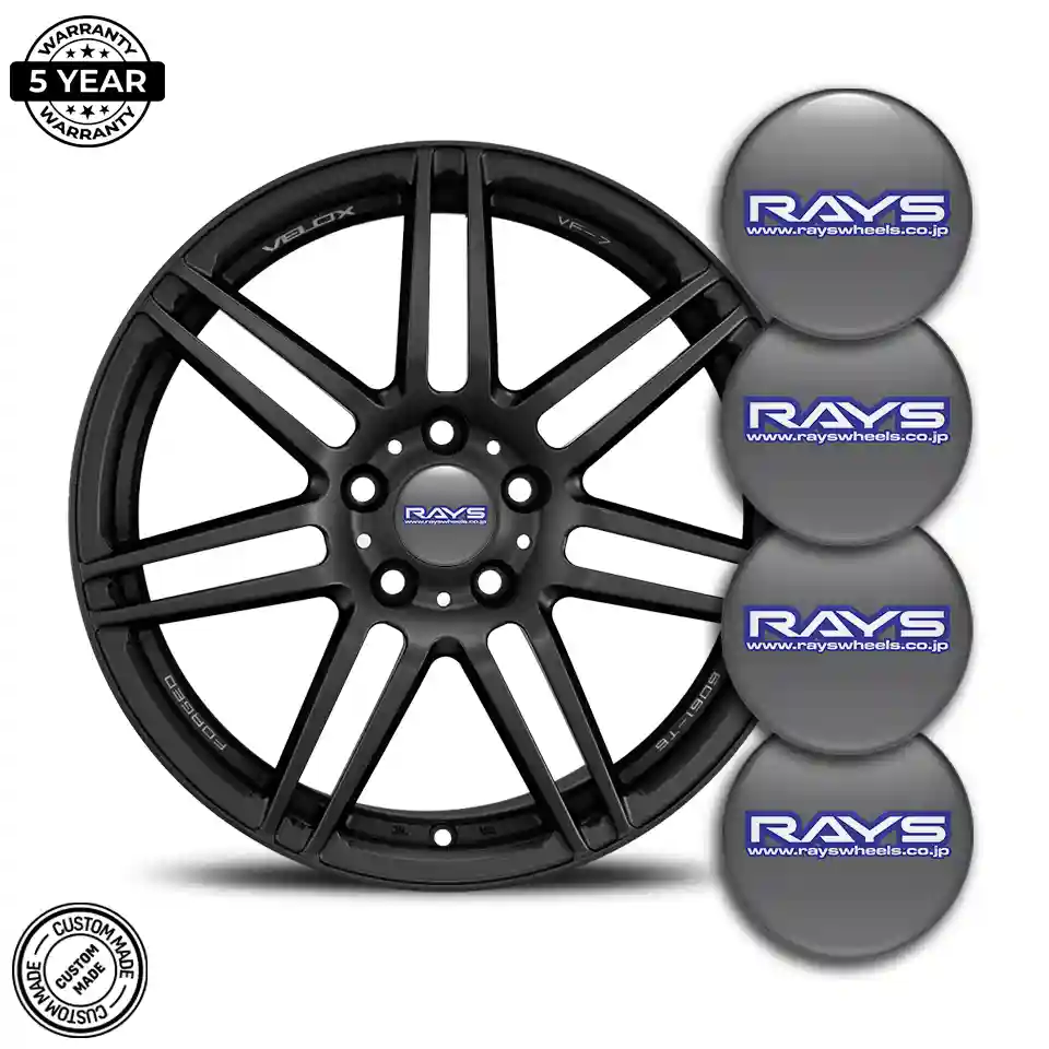 RAYS Logo Silicone Badge Self-Adhesive Sleek Style