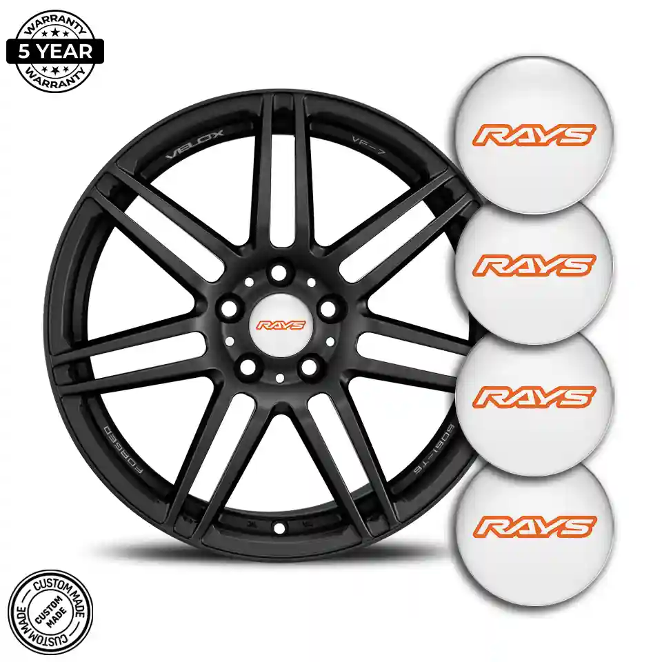 RAYS Logo Silicone Emblem Self-Adhesive Prime Quality