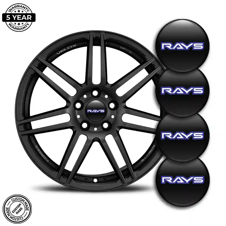 RAYS Silicone Emblem Self-Adhesive Sleek Style
