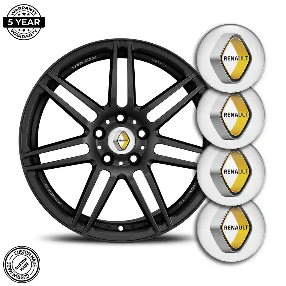 Renault Emblem Center Hub Cap Self-Adhesive Refined Design