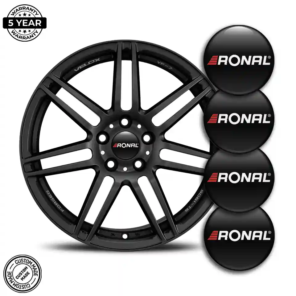 Ronal Logo Silicone Emblem Self-Adhesive Refined Design