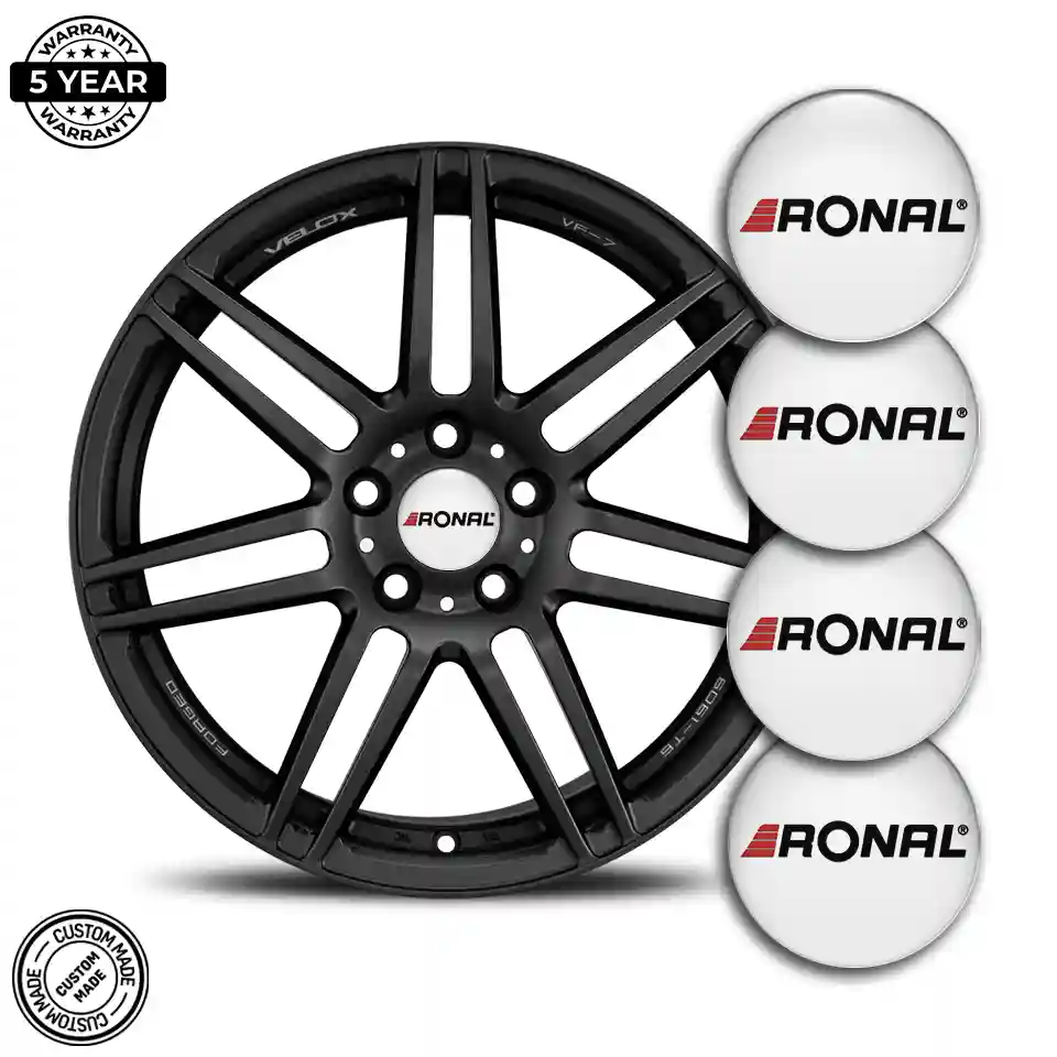 Ronal Logo Silicone Sticker Self-Adhesive Sleek Style