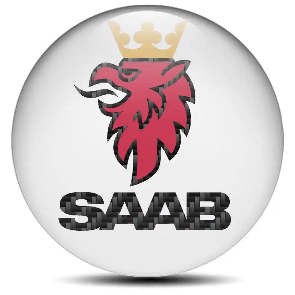 SAAB Badge Emblems Center Cap Self-Adhesive Sleek Style