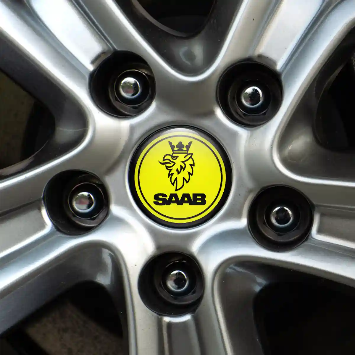 SAAB Domed Emblem Self-Adhesive Refined Design