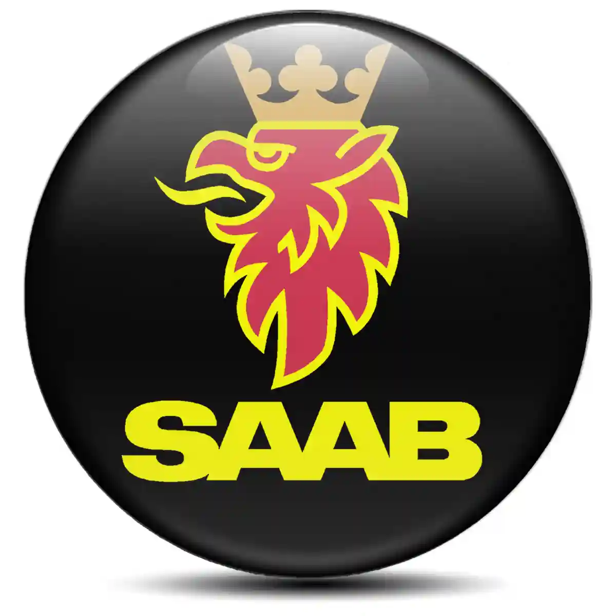 SAAB Domed Sticker Self-Adhesive Refined Design
