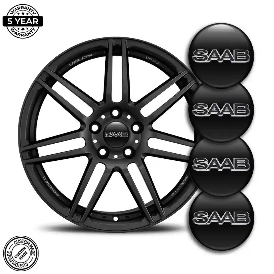 SAAB Domed Sticker Self-Adhesive Sleek Style