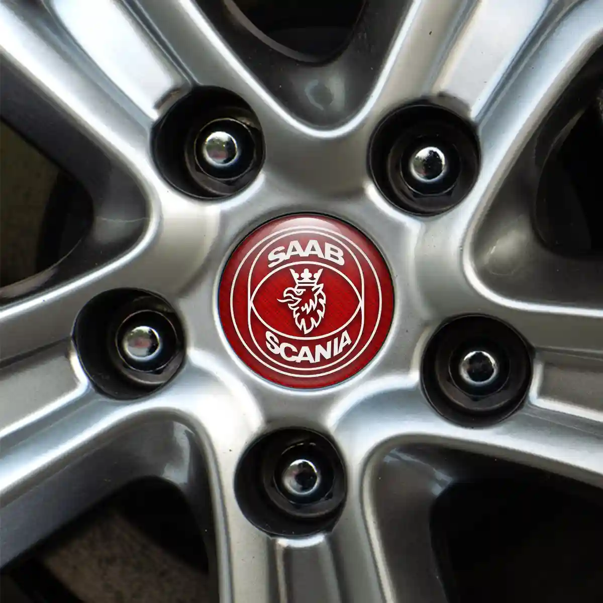 SAAB Emblem Center Hub Cap Self-Adhesive Sleek Style