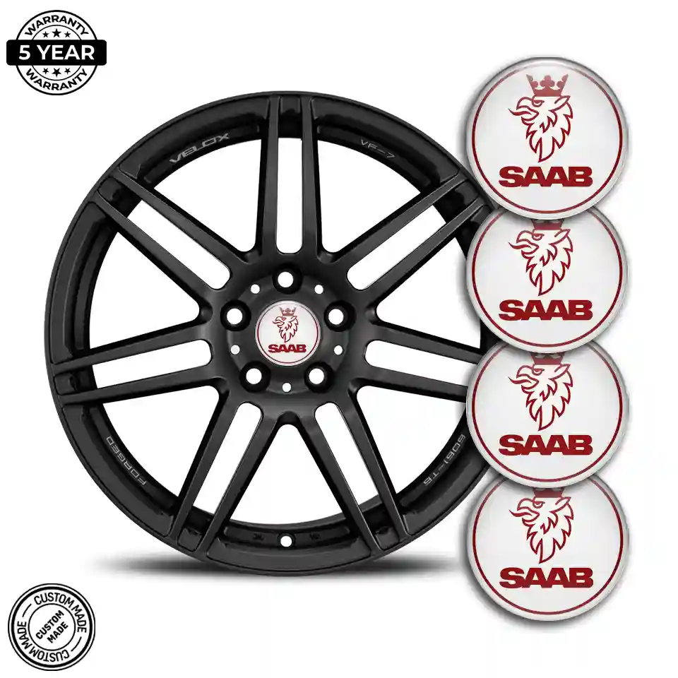 SAAB Emblem Wheel Center Caps Elite Finish