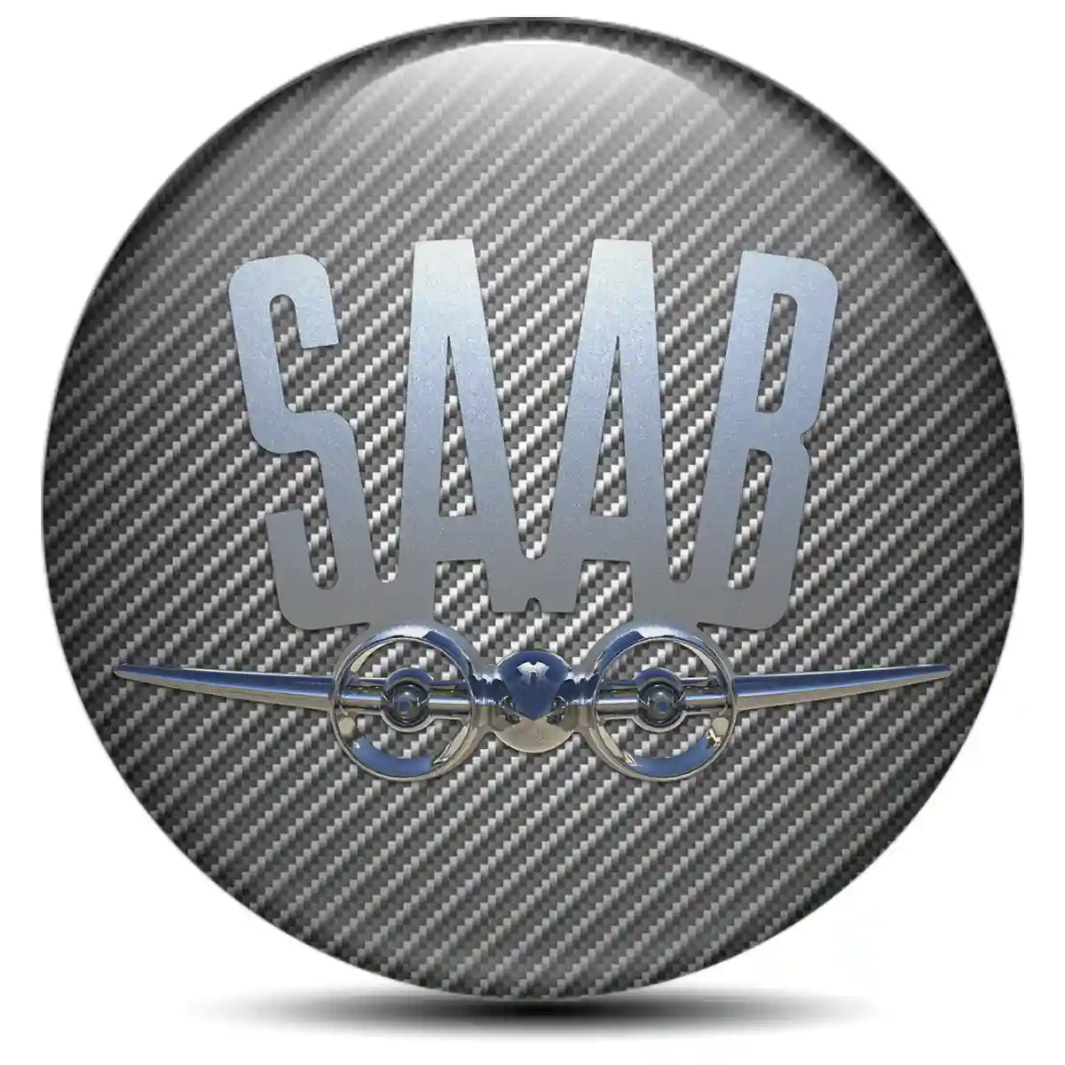 SAAB Logo Emblem Self-Adhesive Refined Design