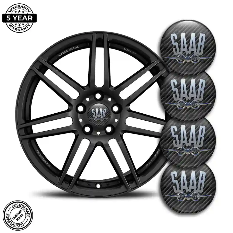 SAAB Logo Silicone Badge Self-Adhesive Prime Quality