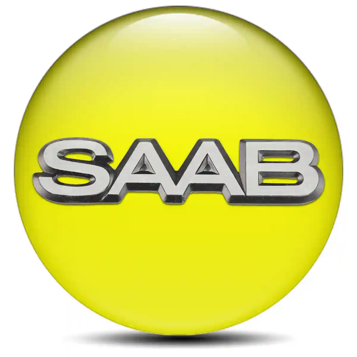SAAB Logo Silicone Badge Self-Adhesive Refined Design