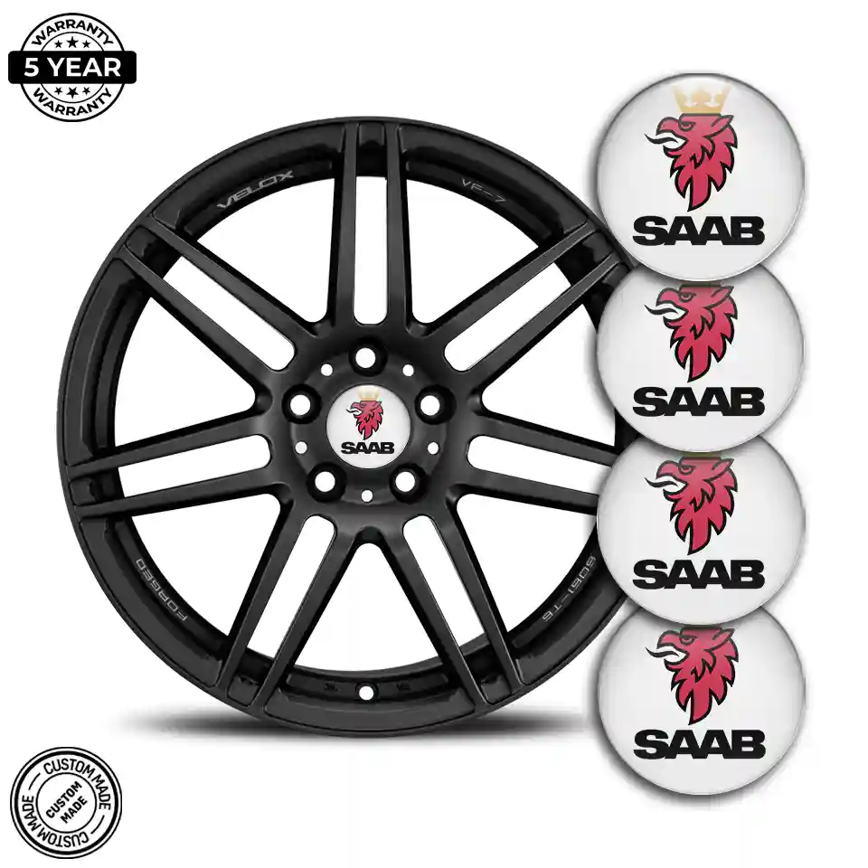 SAAB Logo Silicone Badge Self-Adhesive Signature Grade