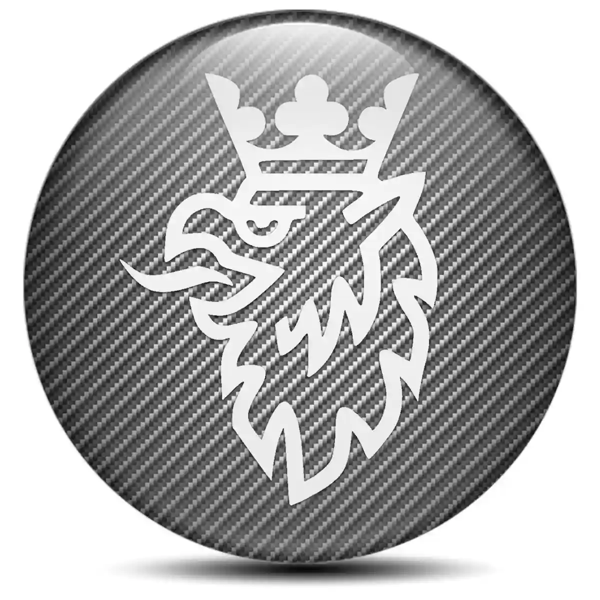 SAAB Logo Silicone Badge Self-Adhesive Sleek Style