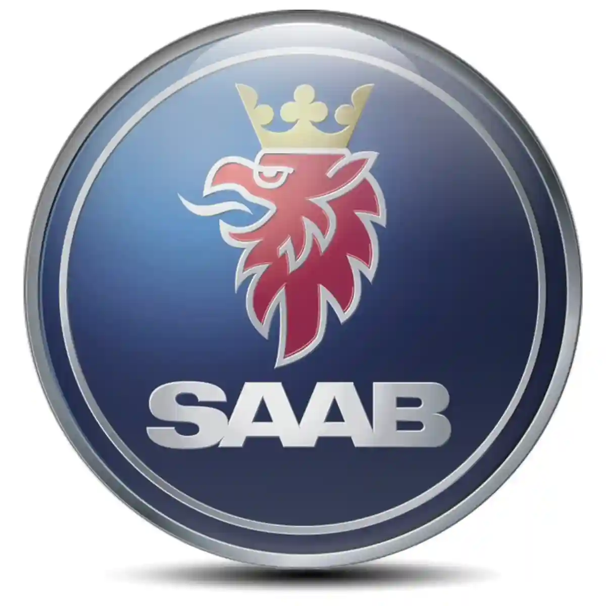 SAAB Logo Silicone Emblem Self-Adhesive Prime Quality