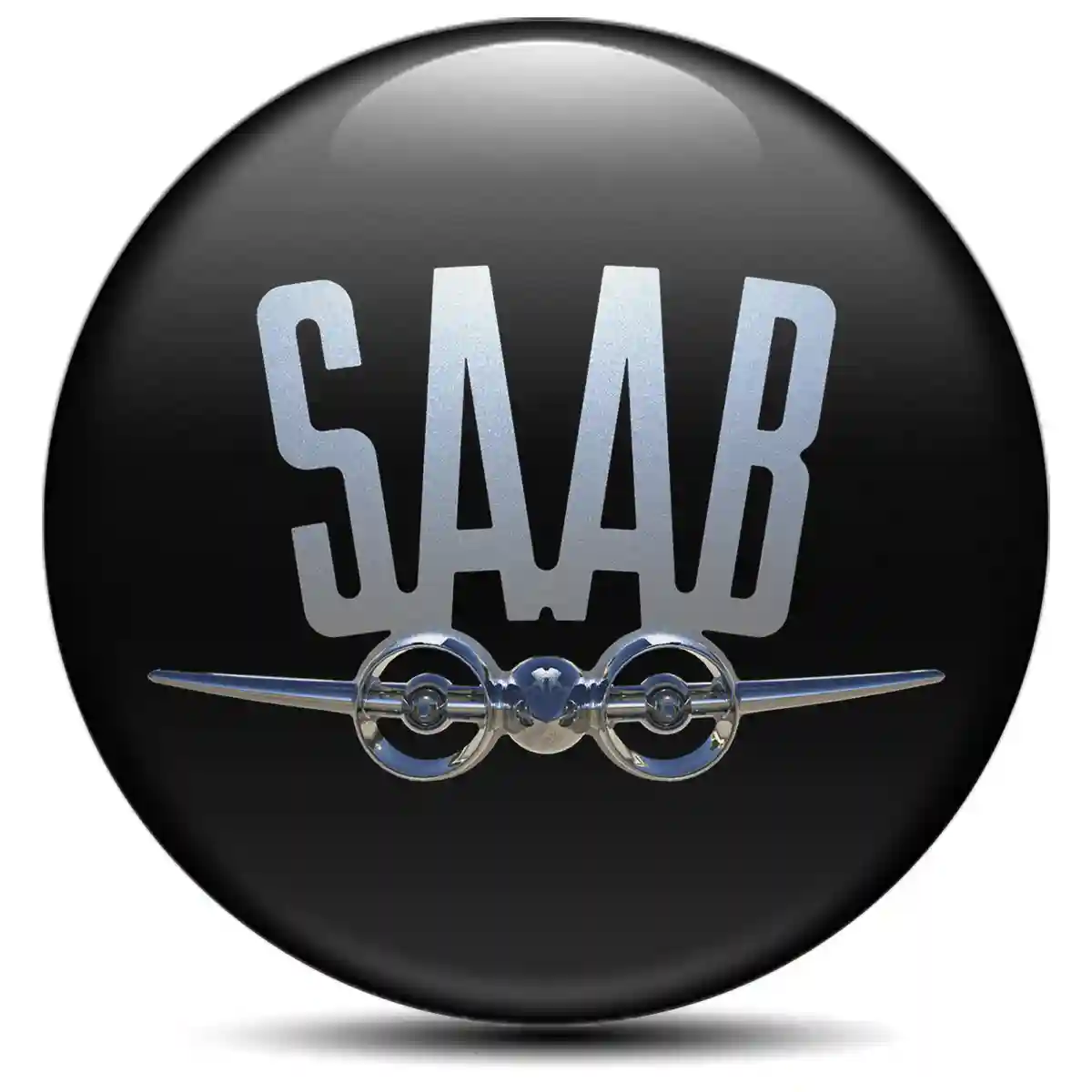 SAAB Logo Silicone Emblem Self-Adhesive Sleek Style