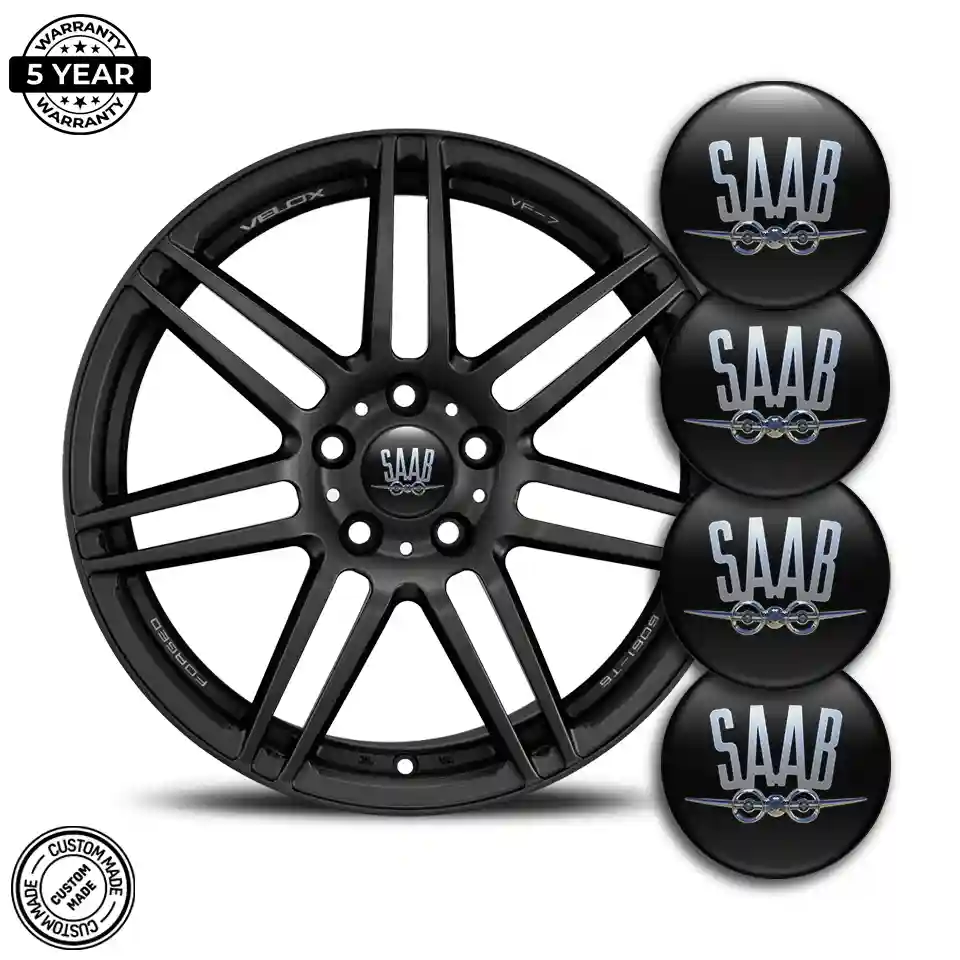 SAAB Logo Silicone Emblem Self-Adhesive Sleek Style