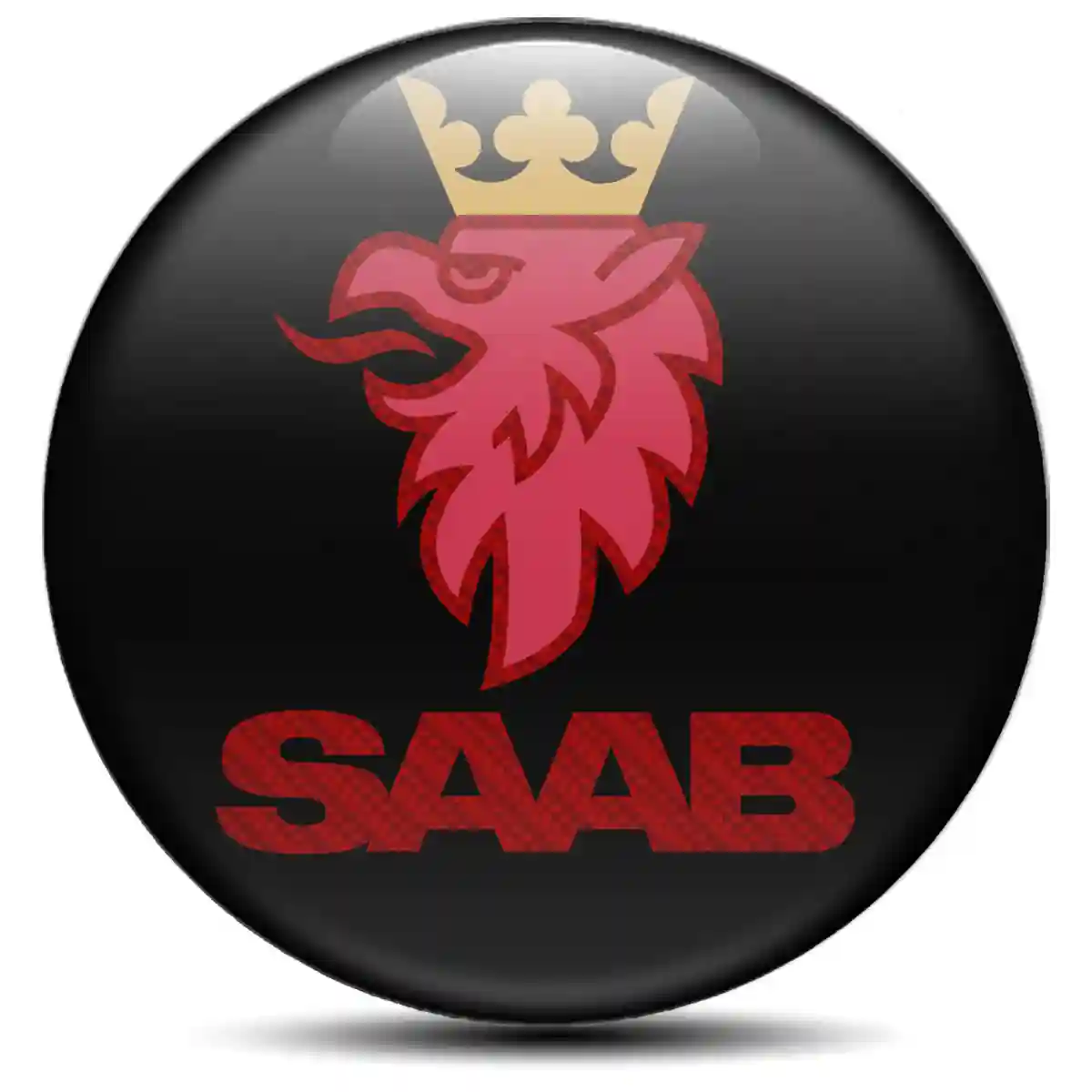 SAAB Logo Silicone Sticker Refined Design