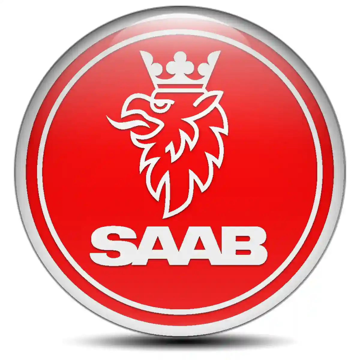 SAAB Logo Silicone Sticker Self-Adhesive Refined Design