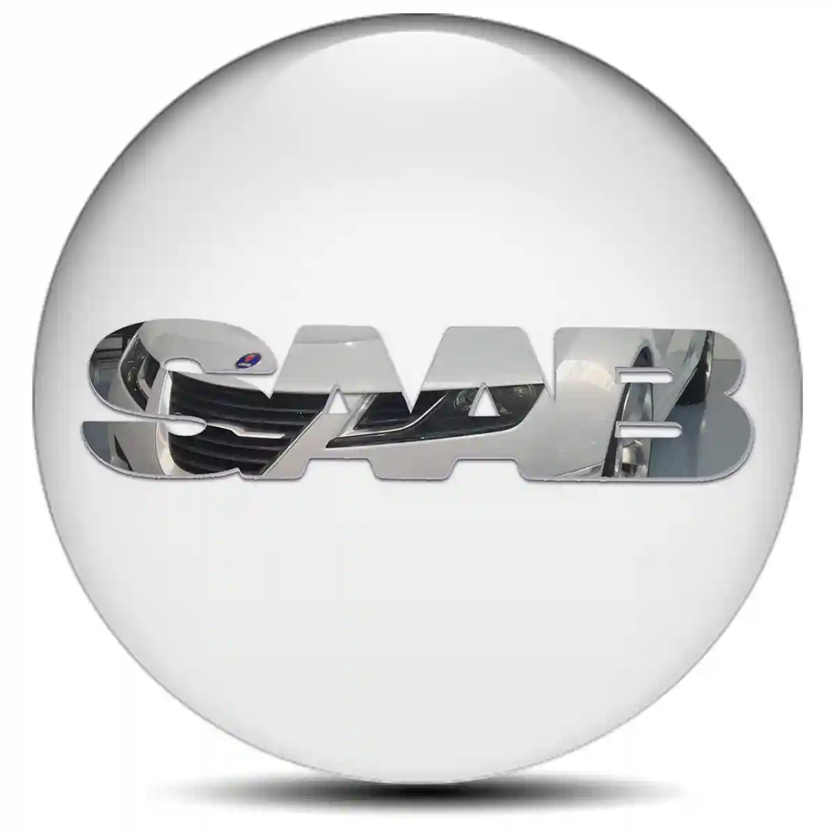 SAAB Logo Silicone Sticker Self-Adhesive Sleek Style