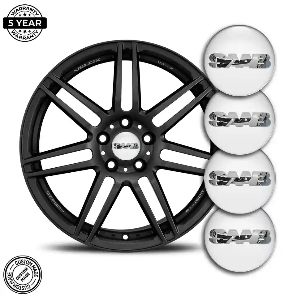 SAAB Logo Silicone Sticker Self-Adhesive Sleek Style