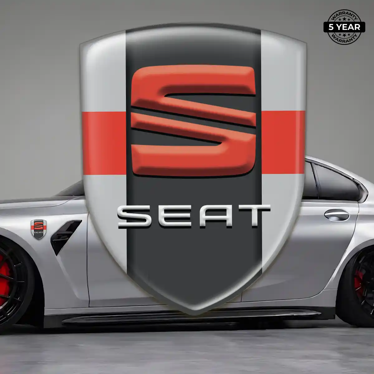 Seat 3D Badge Sticker Refined Design