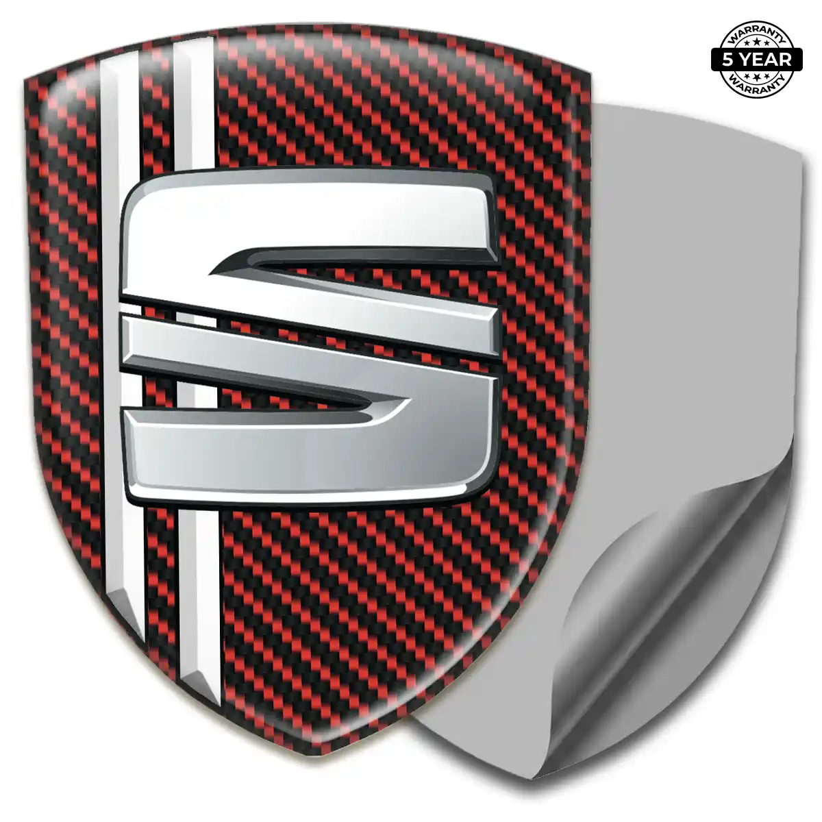 Seat 3D Domed Sticker Elite Finish