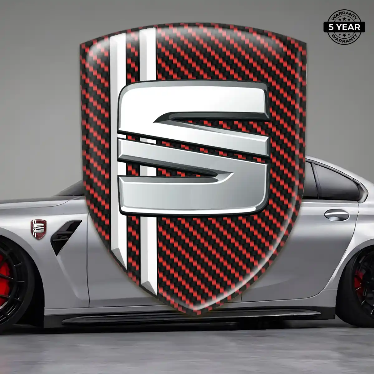 Seat 3D Domed Sticker Elite Finish