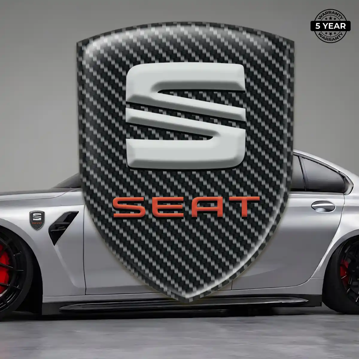 Seat 3D Domed Sticker Signature Grade