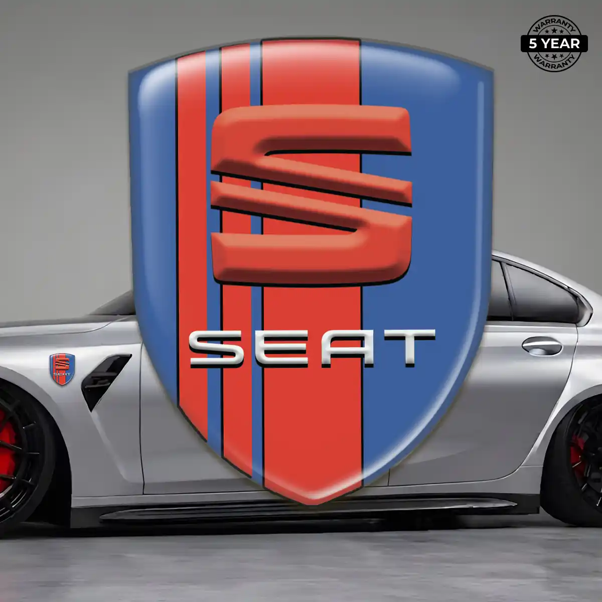 Seat 3D Domed Sticker Sleek Style
