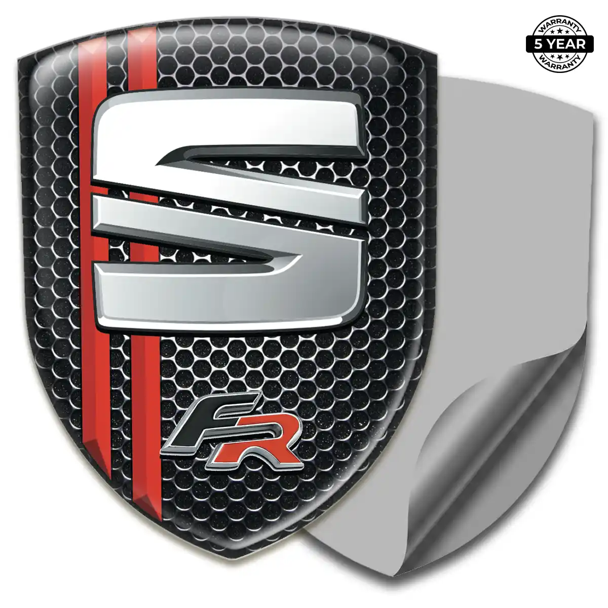 Seat 3D Emblem Sticker Refined Design