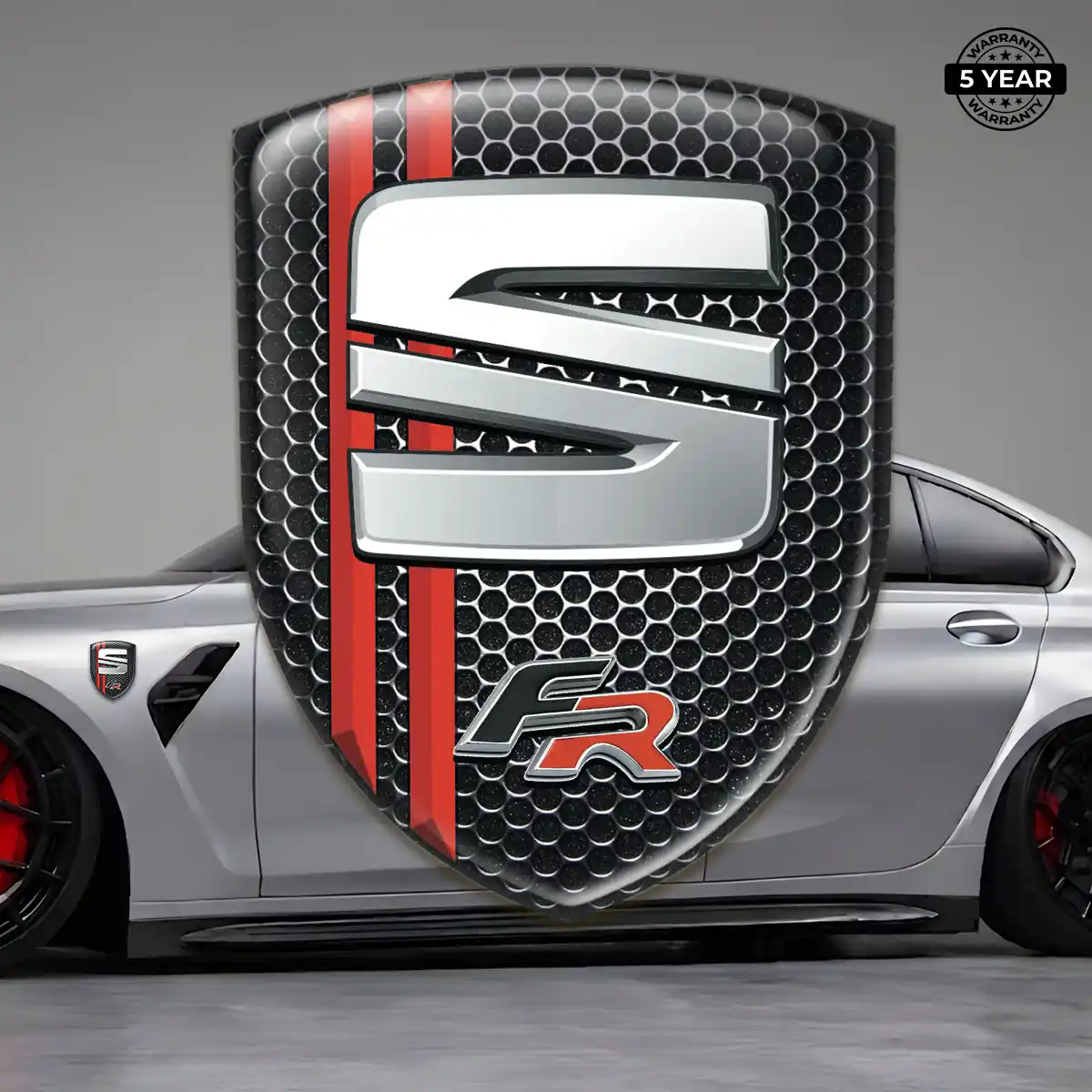 Seat 3D Emblem Sticker Refined Design