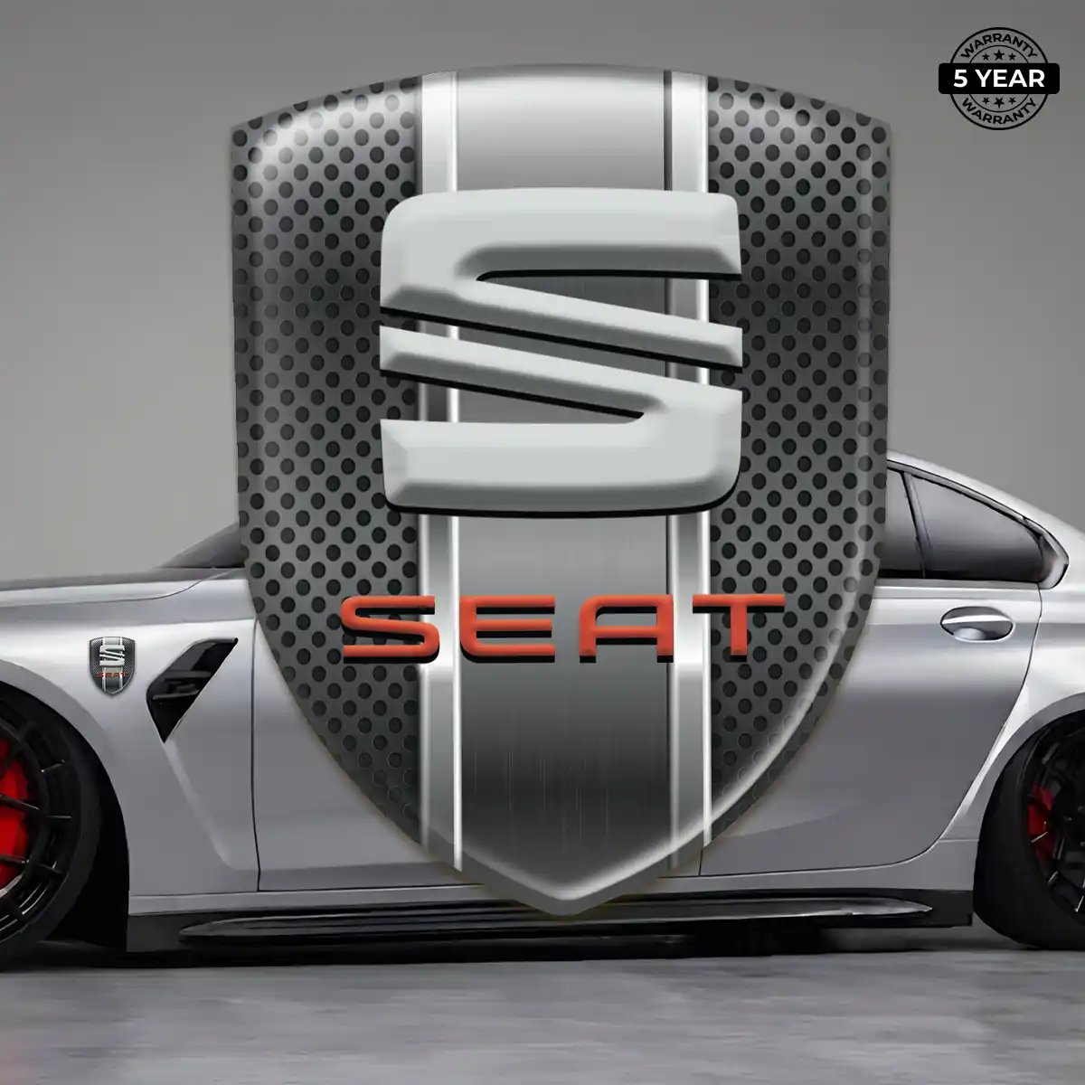 Seat 3D Emblem Sticker Sleek Style