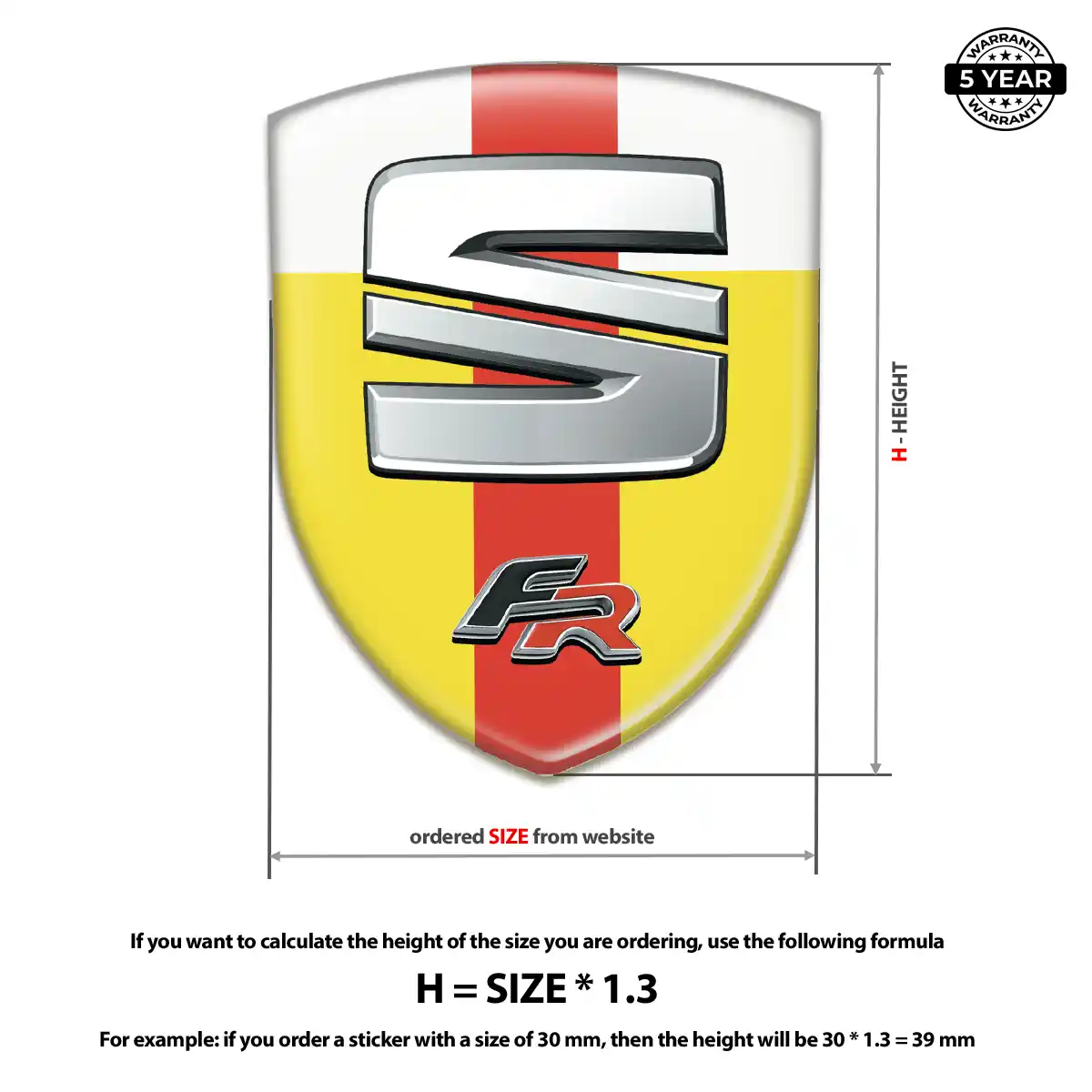 Seat 3D Gel Sticker Elite Finish