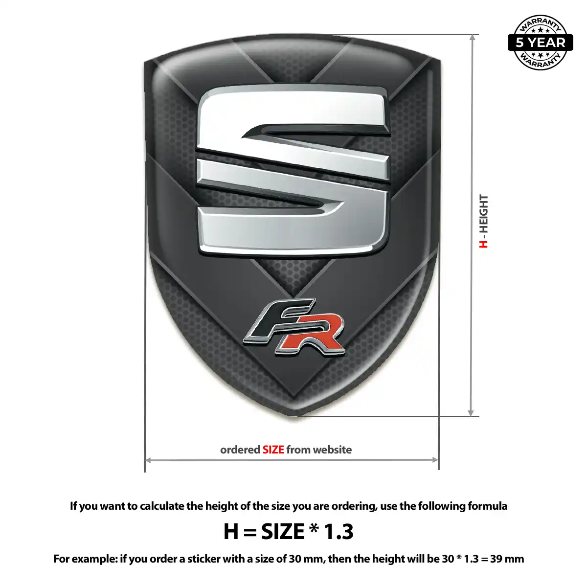 Seat 3D Gel Sticker Superior Craft