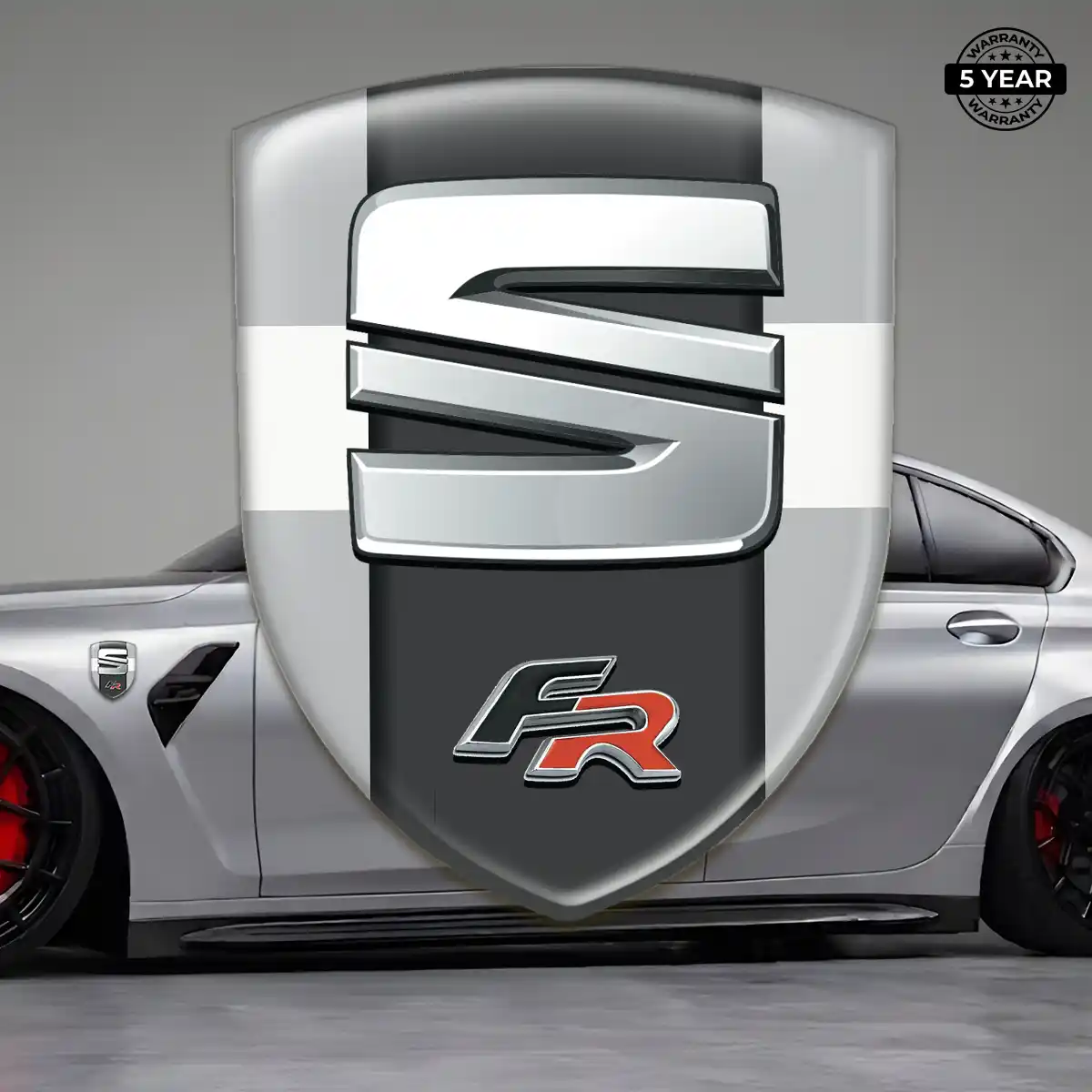 Seat 3D Logo Sticker Refined Design