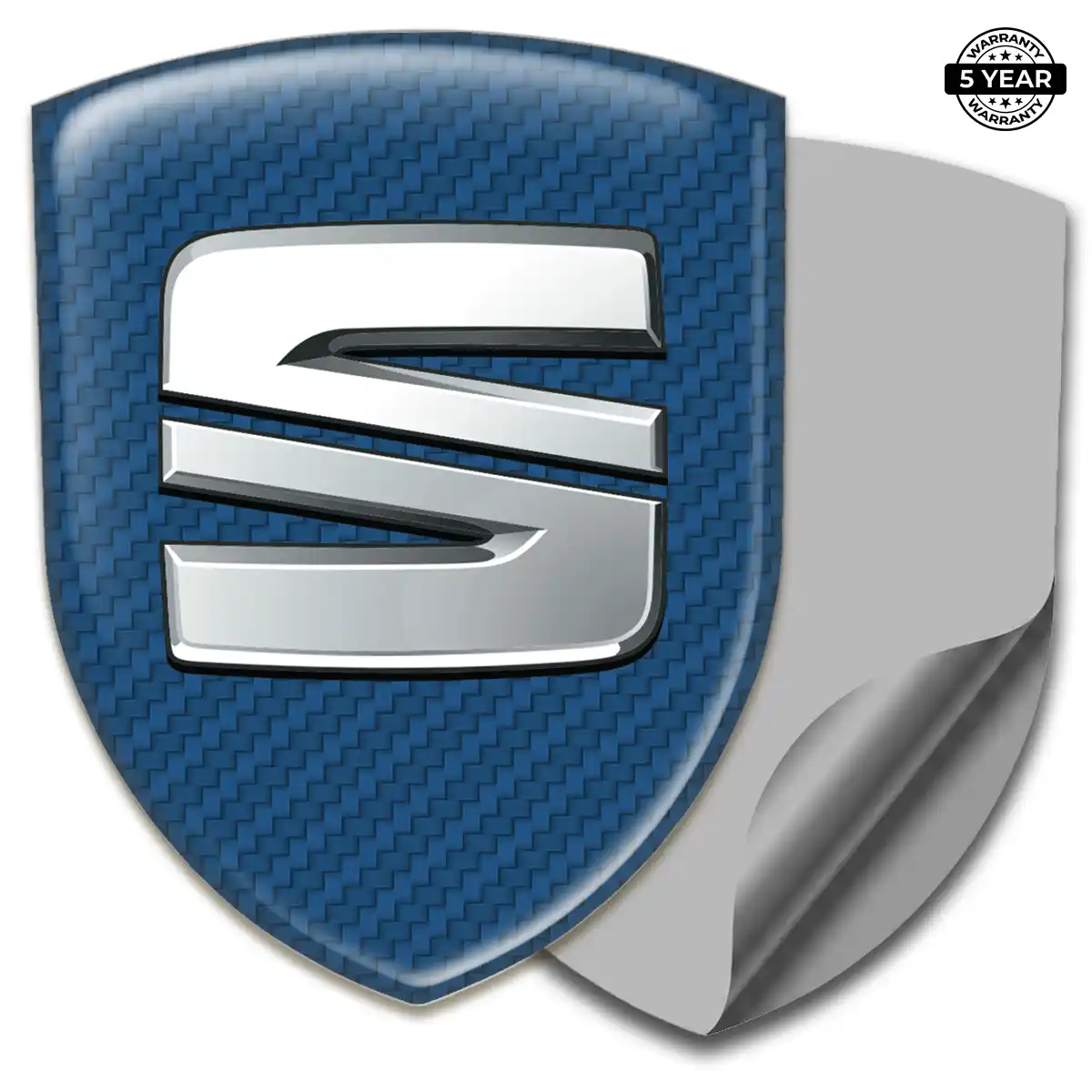 Seat 3D Logo Sticker Sleek Style